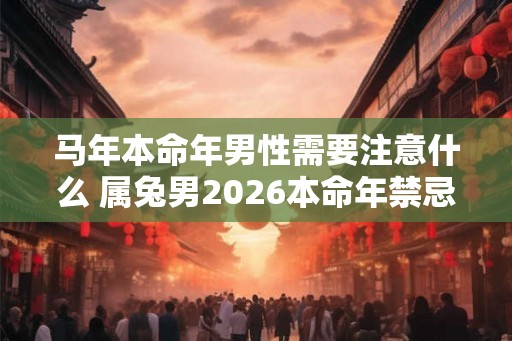 马年本命年男性需要注意什么 属兔男2026本命年禁忌