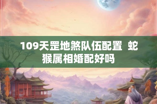 109天罡地煞队伍配置  蛇猴属相婚配好吗