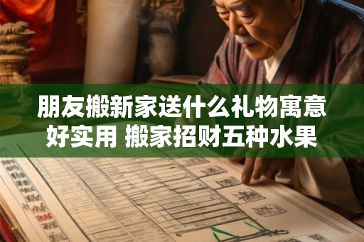 朋友搬新家送什么礼物寓意好实用 搬家招财五种水果