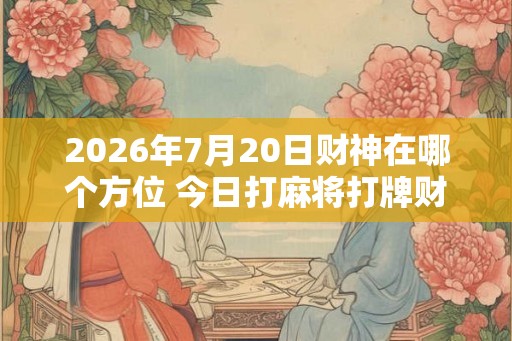 2026年7月20日财神在哪个方位 今日打麻将打牌财运方位！