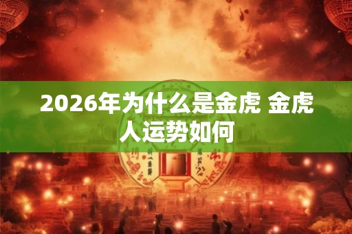 2026年为什么是金虎 金虎人运势如何