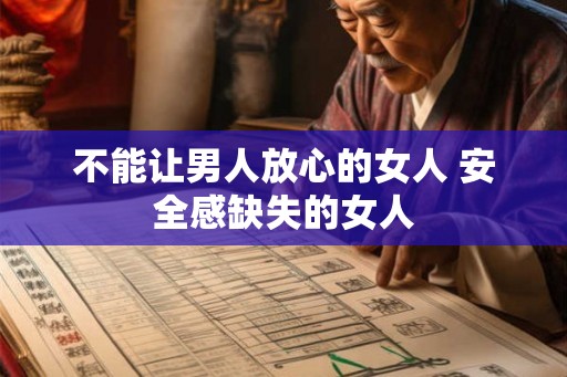 不能让男人放心的女人 安全感缺失的女人
