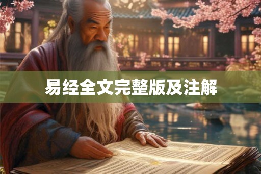 易经全文完整版及注解 易经全文完整版及注解