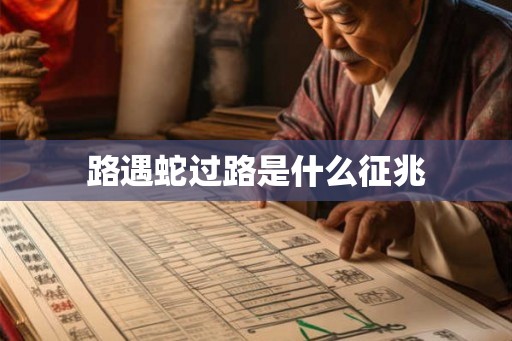 路遇蛇过路是什么征兆