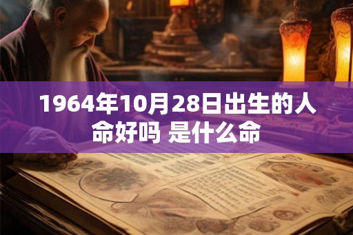 1964年10月28日出生的人命好吗 是什么命 1964年10月28日出生的人命好吗 是什么命
