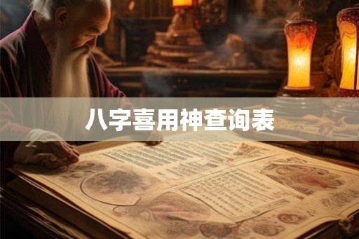 八字喜用神查询表 八字喜用神查询表