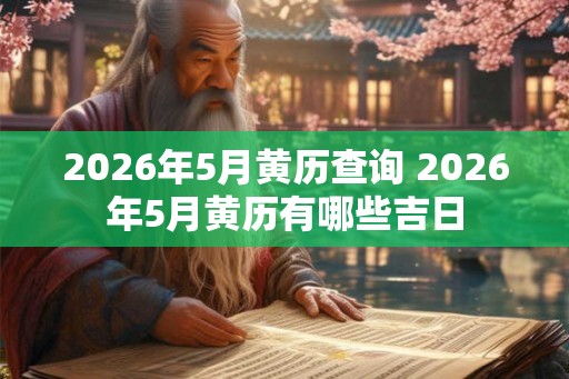 2026年5月黄历查询 2026年5月黄历有哪些吉日