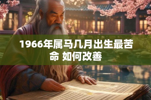 1966年属马几月出生最苦命 如何改善