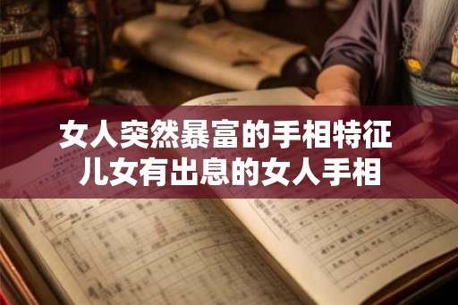 女人突然暴富的手相特征 儿女有出息的女人手相 女人突然暴富的手相特征 儿女有出息的女人手相