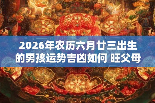 2026年农历六月廿三出生的男孩运势吉凶如何 旺父母吗