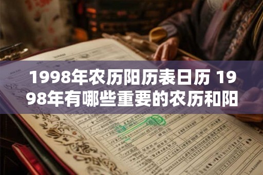 1998年农历阳历表日历 1998年有哪些重要的农历和阳历日期