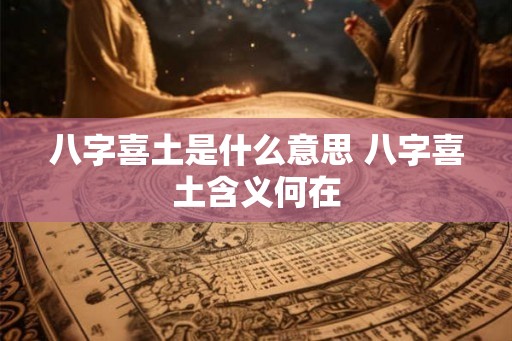 八字喜土是什么意思 八字喜土含义何在