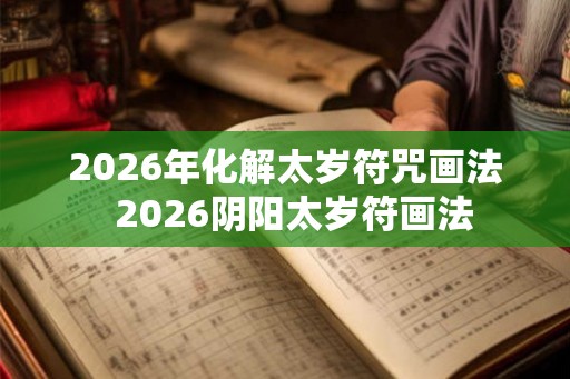 2026年化解太岁符咒画法  2026阴阳太岁符画法