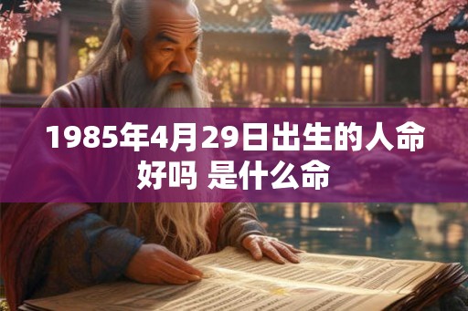 1985年4月29日出生的人命好吗 是什么命