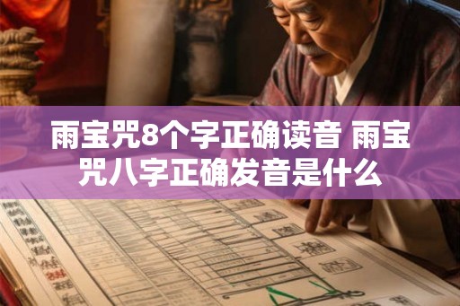 雨宝咒8个字正确读音 雨宝咒八字正确发音是什么 雨宝咒8个字正确读音 雨宝咒八字正确发音是什么