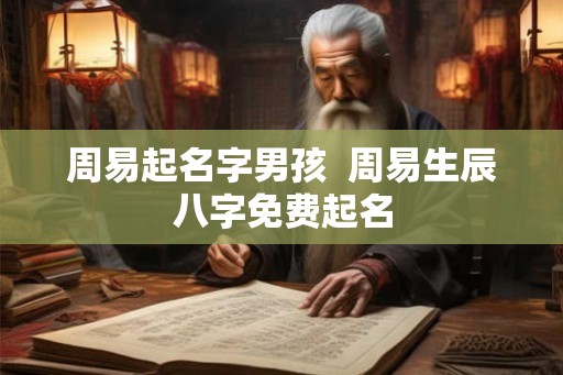 周易起名字男孩  周易生辰八字免费起名