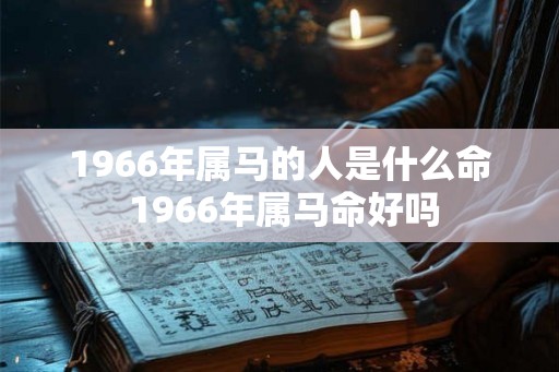 1966年属马的人是什么命 1966年属马命好吗