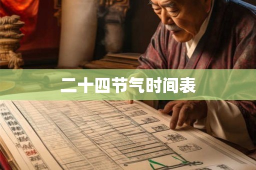 二十四节气时间表