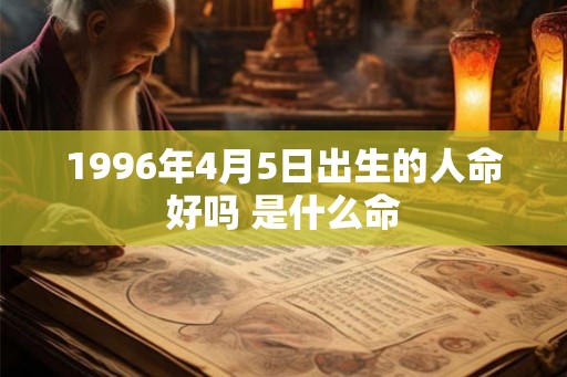 1996年4月5日出生的人命好吗 是什么命 1996年4月5日出生的人命好吗 是什么命