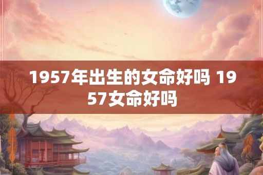 1957年出生的女命好吗 1957女命好吗