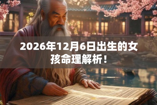 2026年12月6日出生的女孩命理解析！