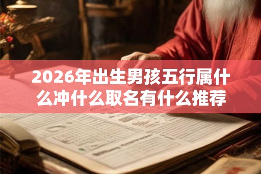 2026年出生男孩五行属什么冲什么取名有什么推荐