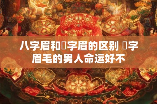 八字眉和囧字眉的区别 囧字眉毛的男人命运好不