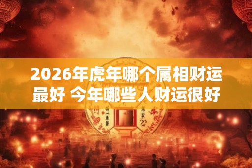 2026年虎年哪个属相财运最好 今年哪些人财运很好