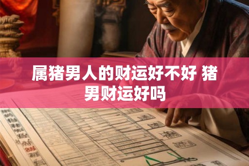 属猪男人的财运好不好 猪男财运好吗