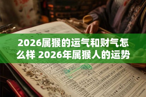2026属猴的运气和财气怎么样 2026年属猴人的运势表现