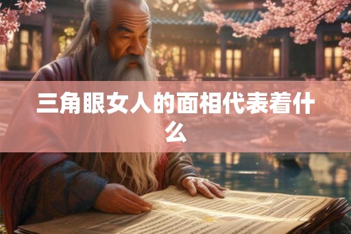 三角眼女人的面相代表着什么