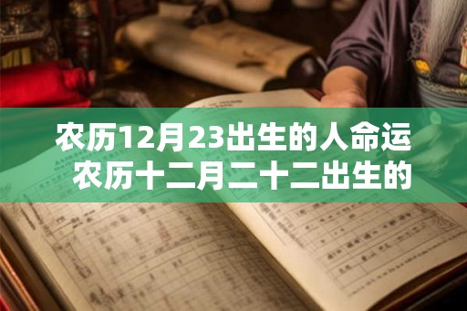 农历12月23出生的人命运  农历十二月二十二出生的命运