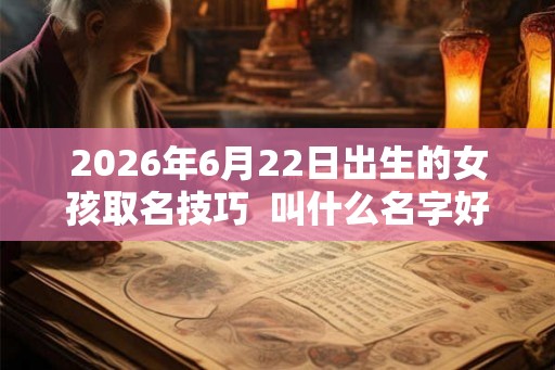 2026年6月22日出生的女孩取名技巧  叫什么名字好