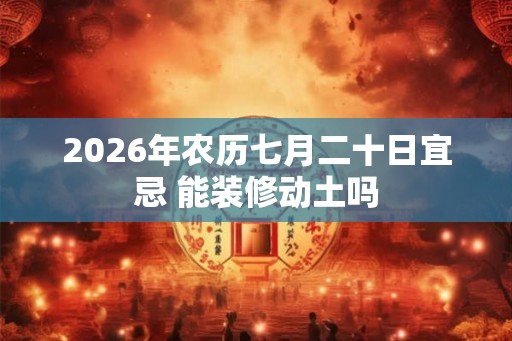 2026年农历七月二十日宜忌 能装修动土吗