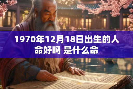 1970年12月18日出生的人命好吗 是什么命