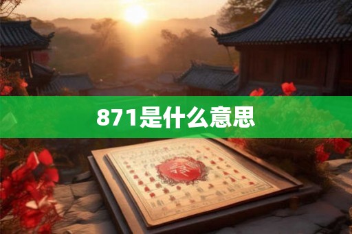 871是什么意思