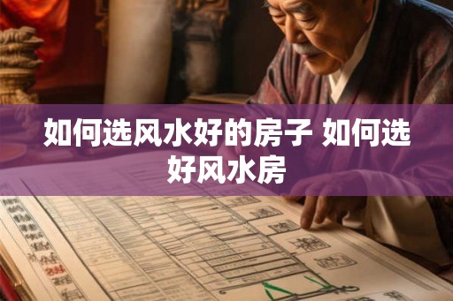如何选风水好的房子 如何选好风水房 如何选风水好的房子 如何选好风水房