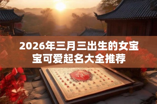 2026年三月三出生的女宝宝可爱起名大全推荐