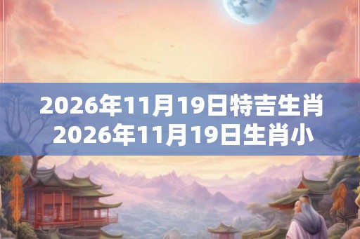 2026年11月19日特吉生肖 2026年11月19日生肖小运播报 2026年11月19日特吉生肖 2026年11月19日生肖小运播报