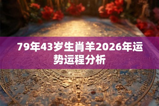 79年43岁生肖羊2026年运势运程分析