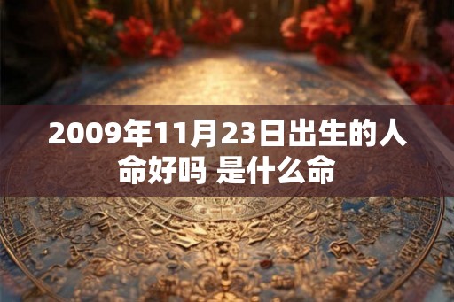 2009年11月23日出生的人命好吗 是什么命