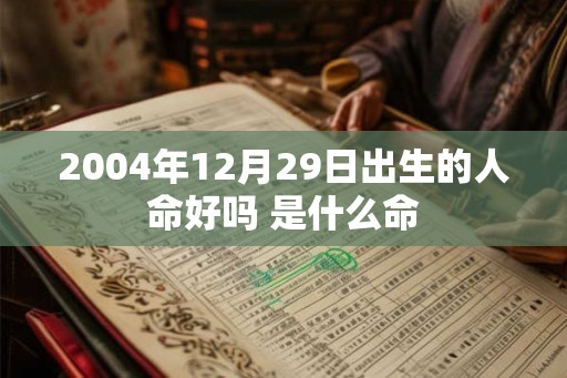 2004年12月29日出生的人命好吗 是什么命