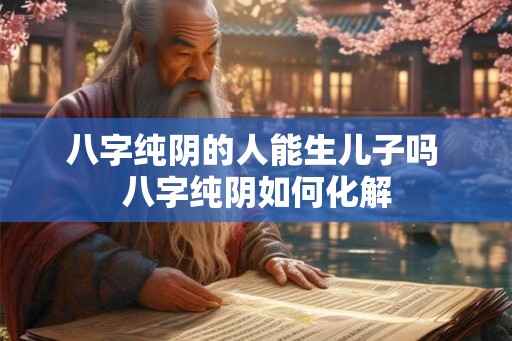 八字纯阴的人能生儿子吗 八字纯阴如何化解 八字纯阴的人能生儿子吗 八字纯阴如何化解