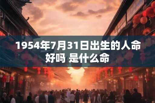 1954年7月31日出生的人命好吗 是什么命