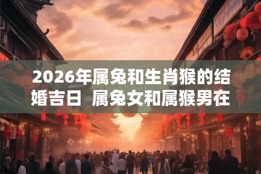 2026年属兔和生肖猴的结婚吉日  属兔女和属猴男在一起怎样