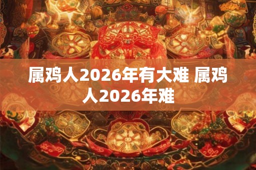 属鸡人2026年有大难 属鸡人2026年难