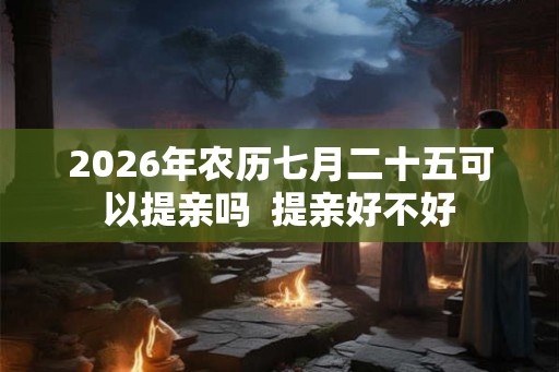 2026年农历七月二十五可以提亲吗 提亲好不好 2026年农历七月二十五可以提亲吗 提亲好不好