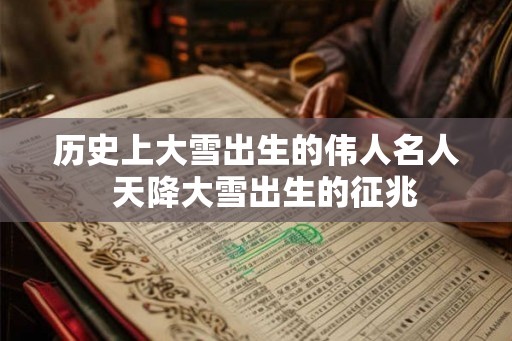 历史上大雪出生的伟人名人  天降大雪出生的征兆