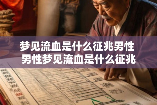 梦见流血是什么征兆男性 男性梦见流血是什么征兆