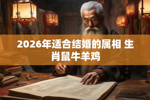 2026年适合结婚的属相 生肖鼠牛羊鸡